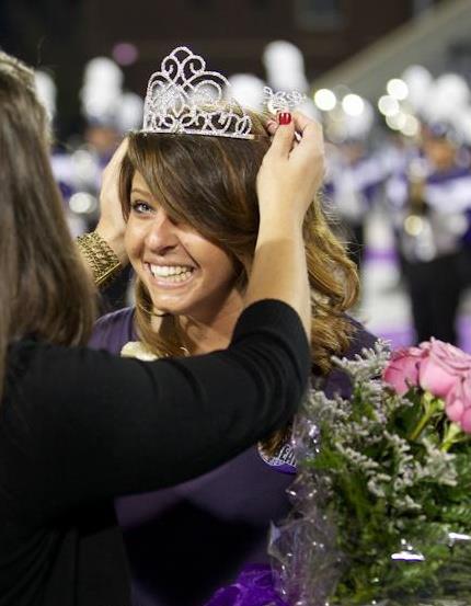 UCA senior and 2008 Har-Ber graduate Morgan Linn was crowned Homecoming Queen during halftime of the football game in Conway Oct. 29. Linn is the president of Alpha Sigma Tau sorority and is majoring in Psychology. 