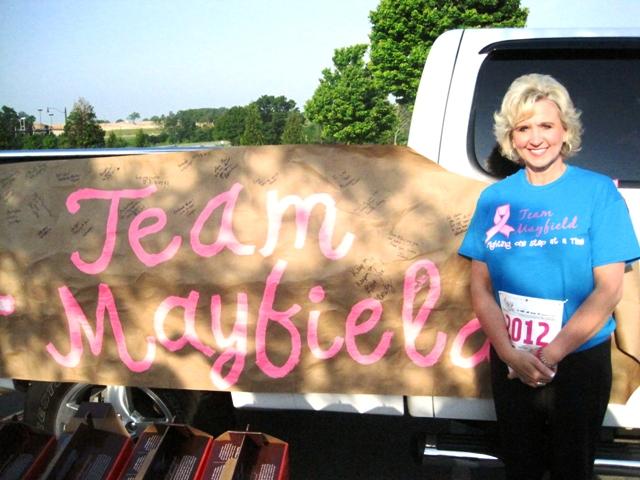 Mayfield honors mother in Race for the Cure