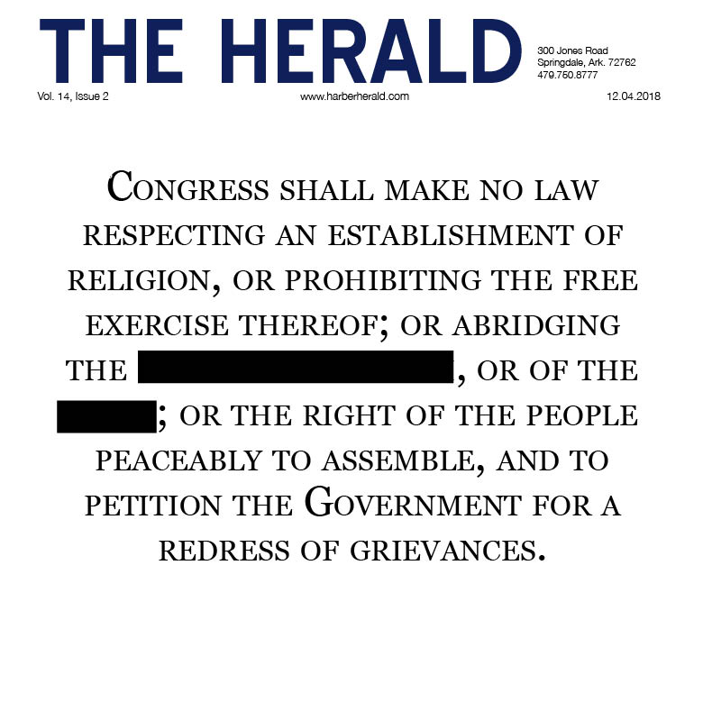 Issue+2+of+The+Herald+did+not+go+to+print+due+to+the+temporary+suspension+of+the+student+newspaper.+The+print+version+of+the+paper+was+scheduled+for+distribution+Dec.+4.+Stories+may+be+read+online+instead.